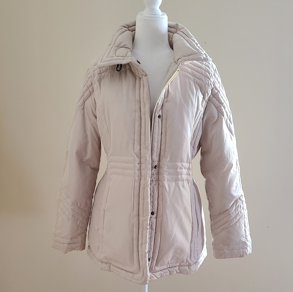 Marvin Richards Women's Champagne Duck Down Filled Puffer Coat Size Large